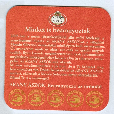 Arany Ászok posavasos Página B