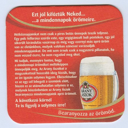 Arany Ászok posavasos Página B