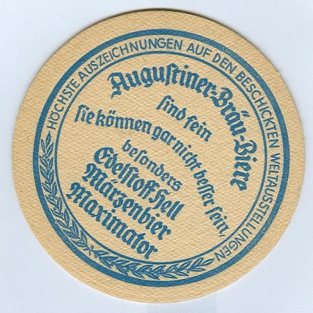 Augustiner posavasos Página A