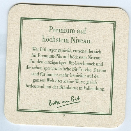 Bitburger posavasos Página B