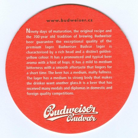 Budweiser posavasos Página B