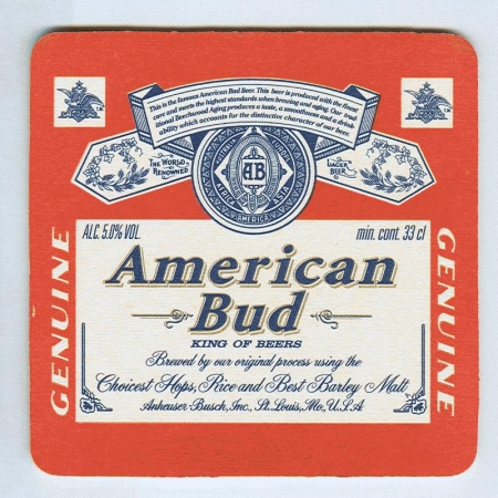 Budweiser   (USA) posavasos Página B