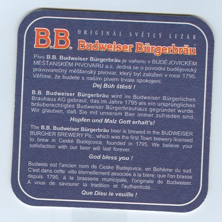 Budweiser   (USA) posavasos Página B
