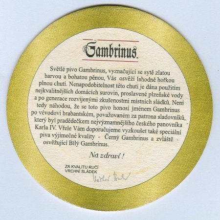 Gambrinus posavasos Página B