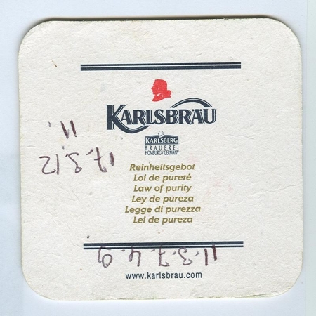 Karlsbräu posavasos Página B