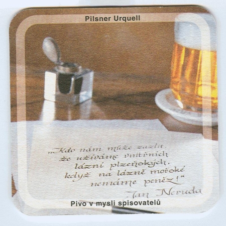 Pilsner Urquell posavasos Página A