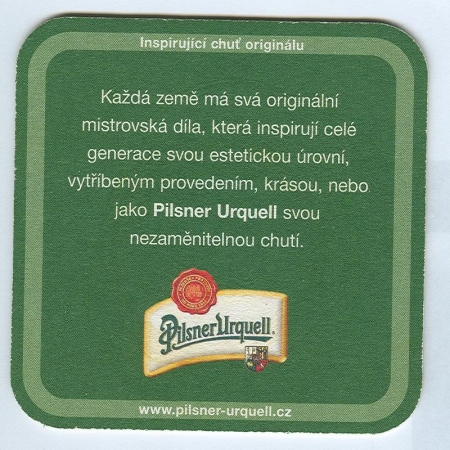 Pilsner Urquell posavasos Página B