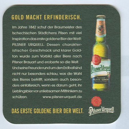 Pilsner Urquell posavasos Página B
