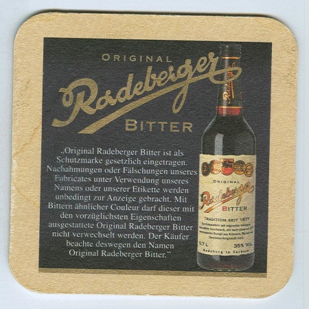 Radeberger posavasos Página B