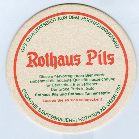 Rothaus posavasos Página B